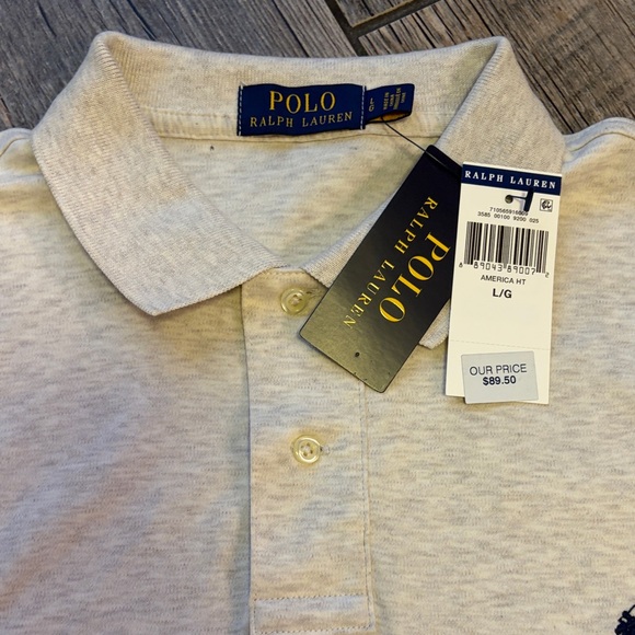 Polo by Ralph Lauren Men's Heather Gray Polo Shirt - Picture 4 of 5